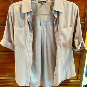 Gray button down top from Express